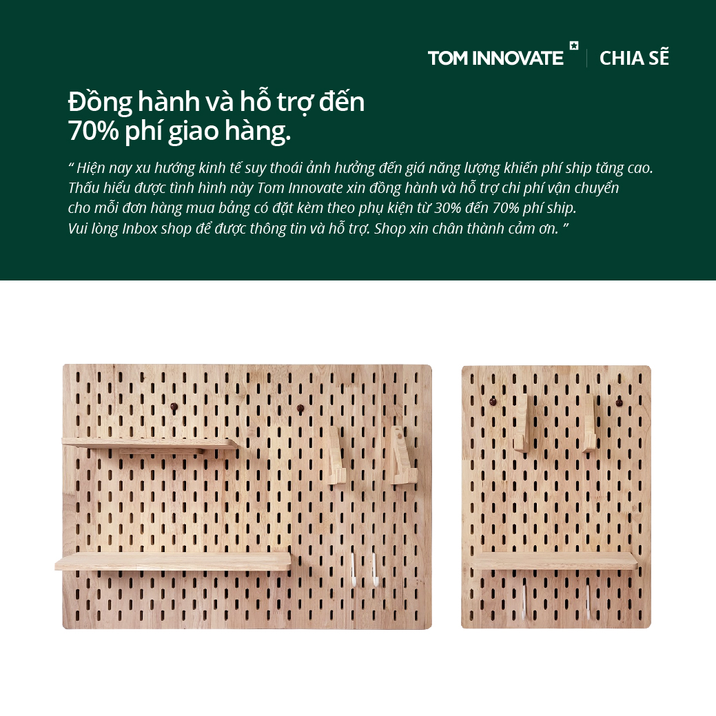 Phụ kiện bằng gỗ dành cho bảng cài Pegboard