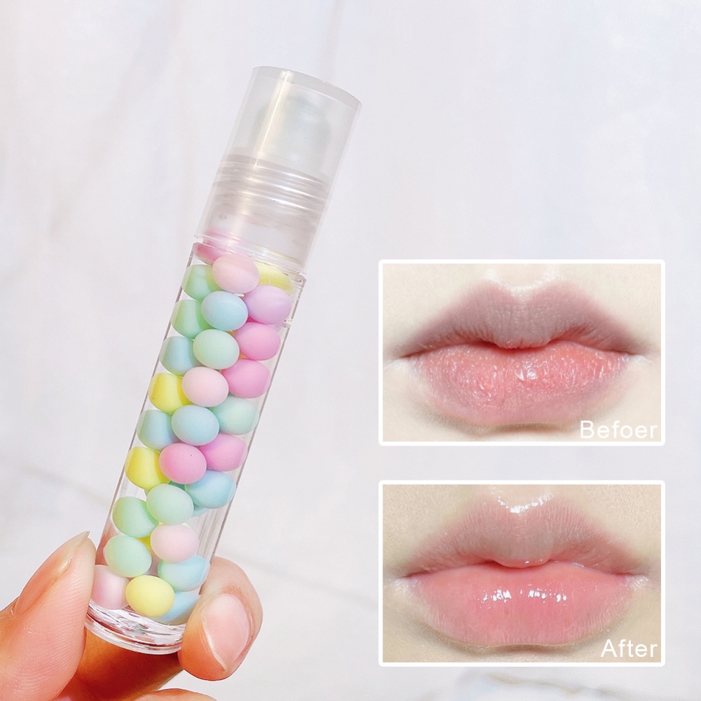 Lip gloss balm form roller roll-on lipgloss