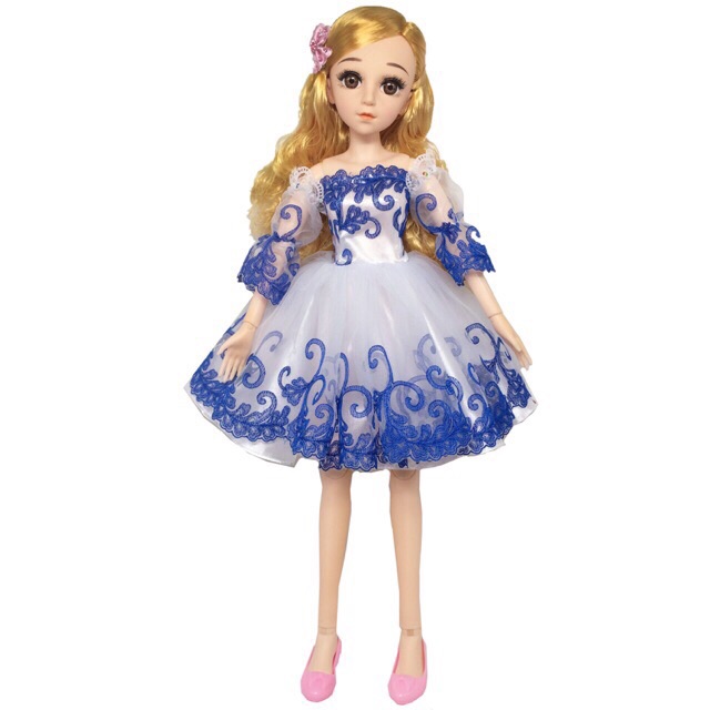 Đầm búp bê 60 cm - xanh đậm