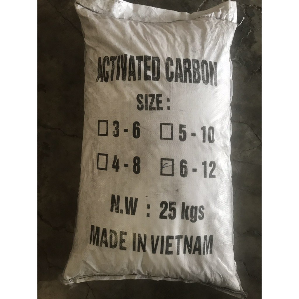 1 bao 25kg than gáo dừa lọc nước
