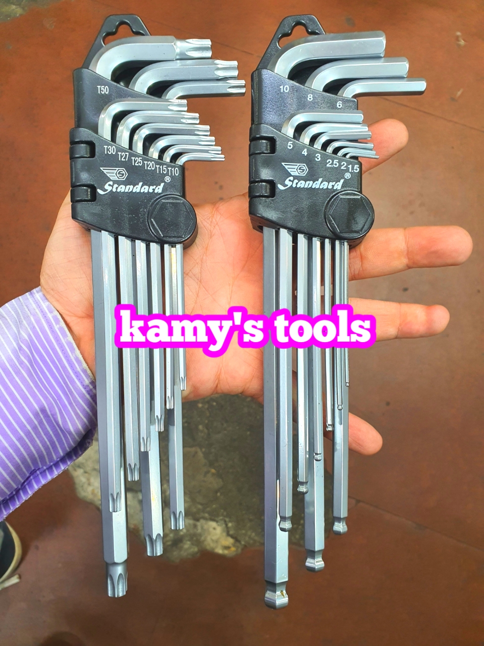 Bộ lục giác hệ mét hệ inch và bông sao 9 Cây Standard thép S2 cao cấp chính hãng