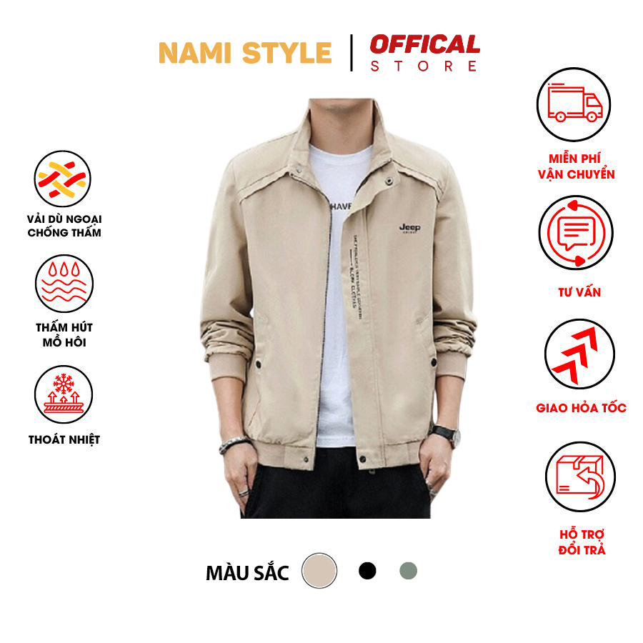 Áo khoác dù nam dày 2 lớp, Basic cao cấp-AK06