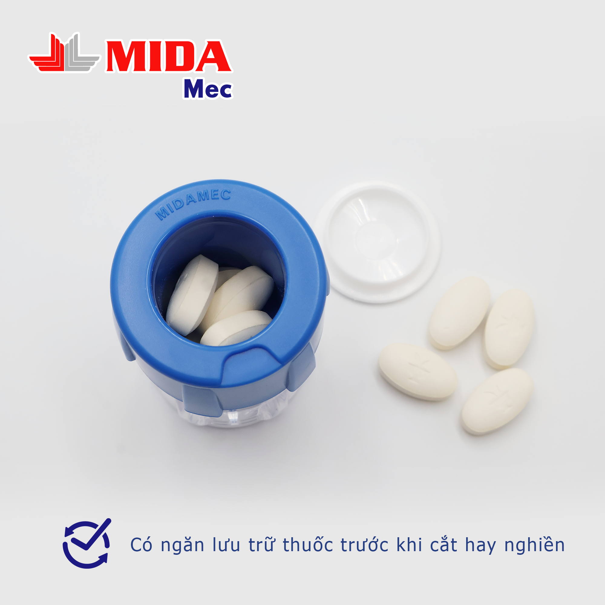Dụng cụ nghiền cắt đựng thuốc MIDAMEC
