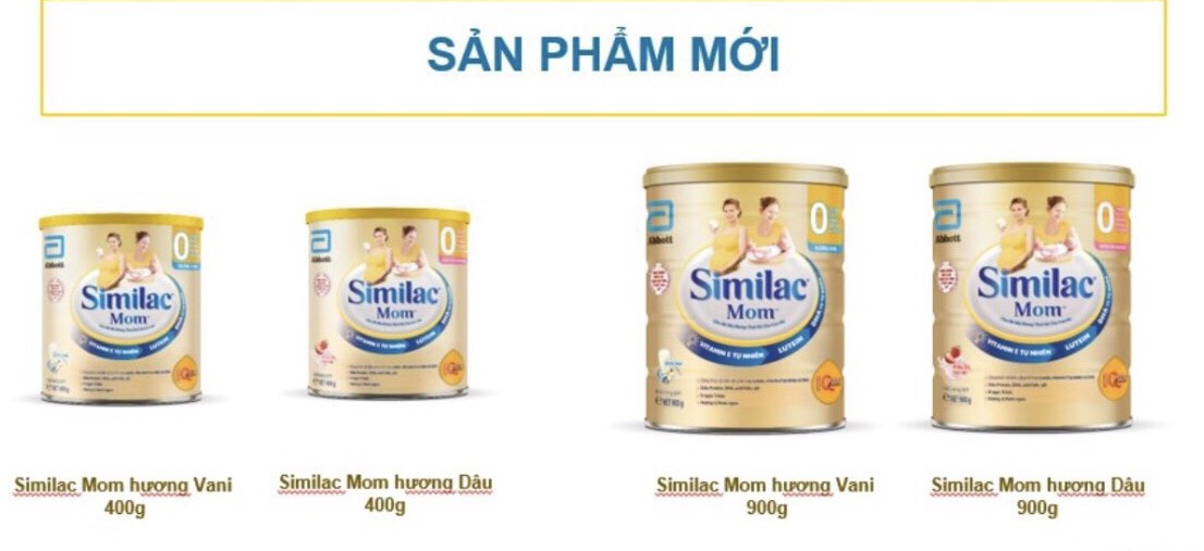 Sữa bột Abbott Similac Mom hương Dâu 900g
