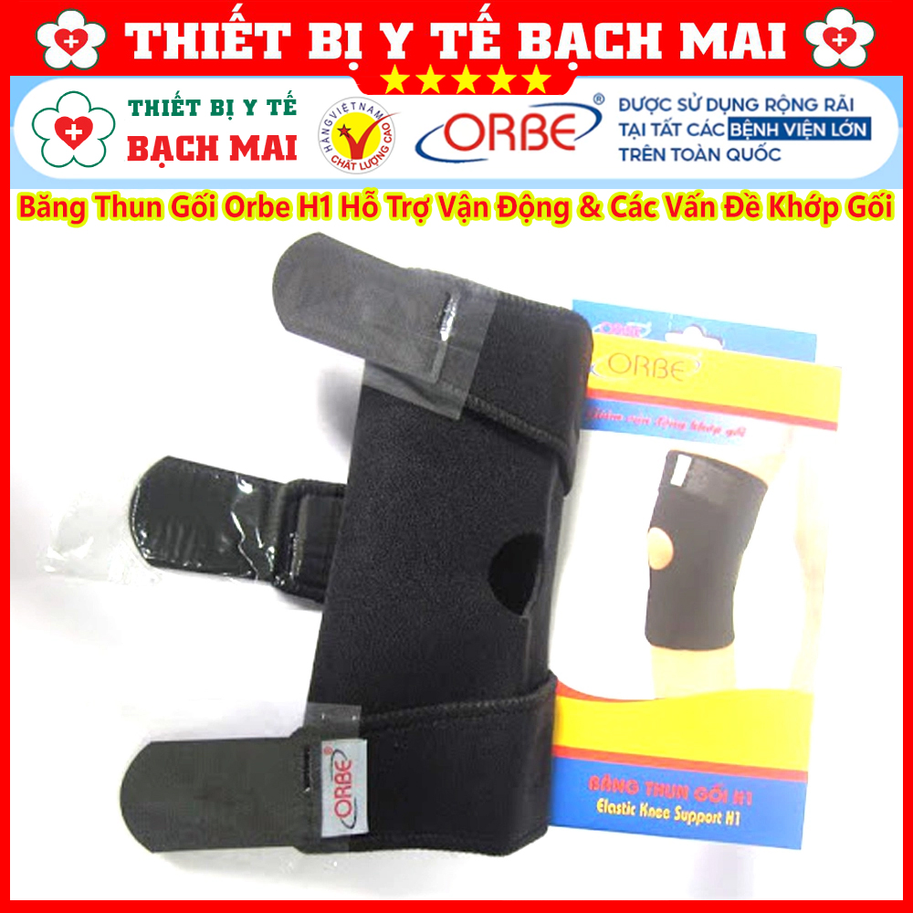 Đai Bó Đầu Gối Orbe, Băng Thun Gối Orbe H1, Đai Bảo Vệ Khớp Gối Vận Động Thể Thao, Chấn Thương