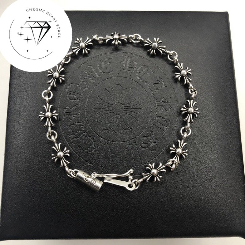 Lắc tay Chrome Heart mini cross bạc vàng fullbox.