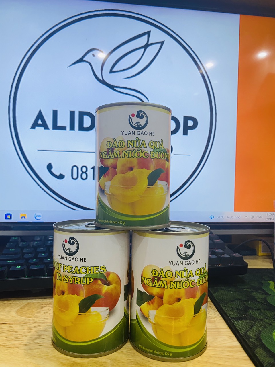 Combo 3 lon đào ngâm đường 425g