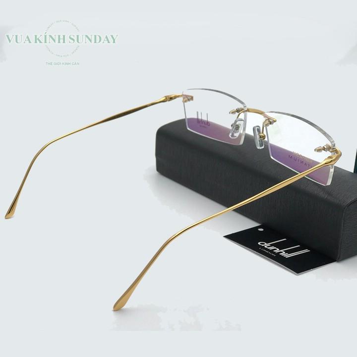Gọng kính cận titanium mạ vàng dun hill TT18