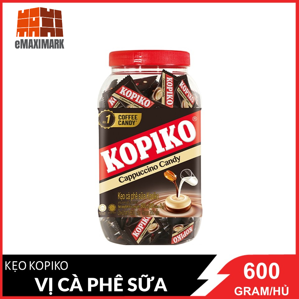 [HCM ship 2h] Kẹo cà phê Kopiko Cappuccino Hủ 560g