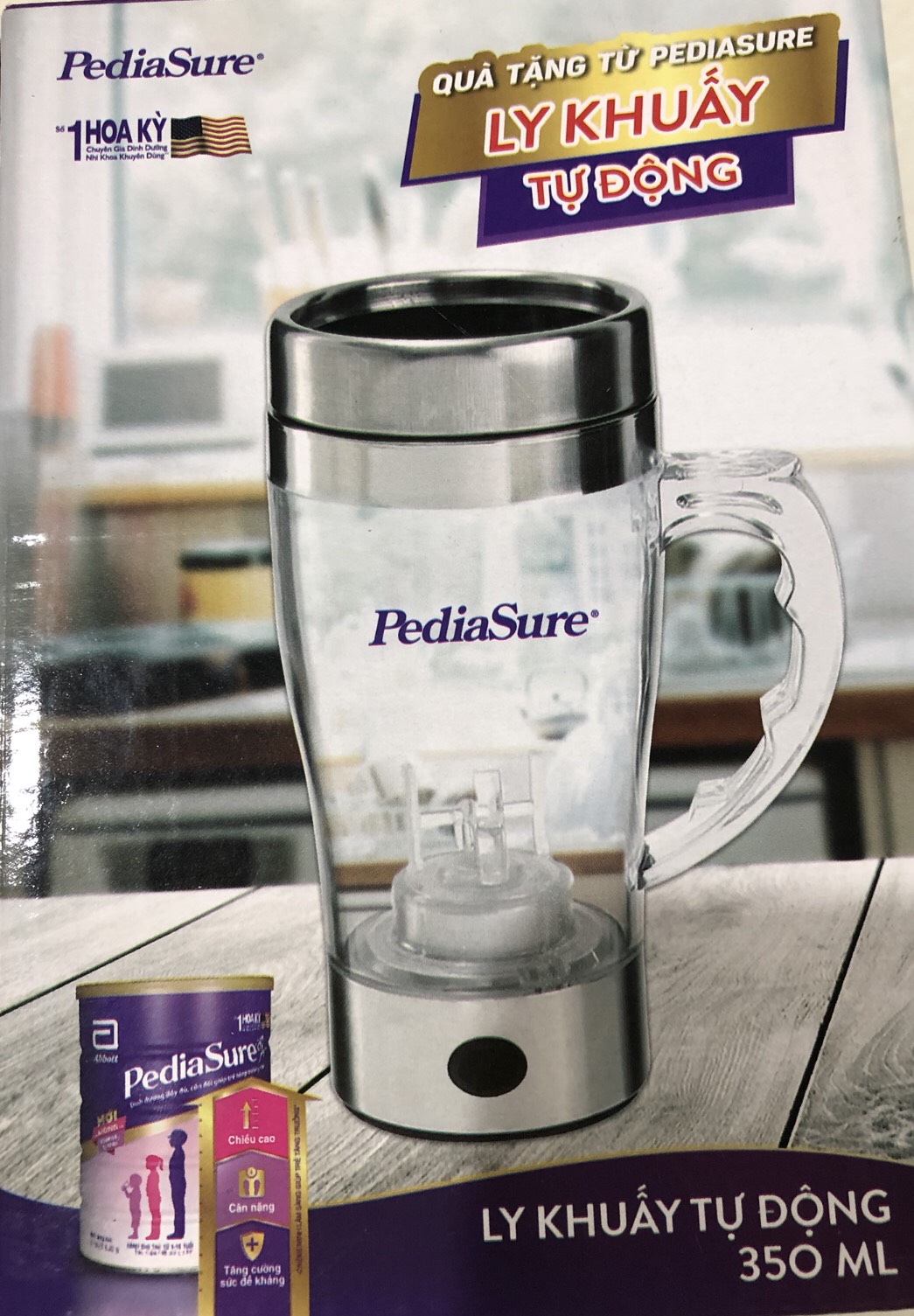 Ly Tự Khuấy 350ml (HKM của sữa Pediasure)