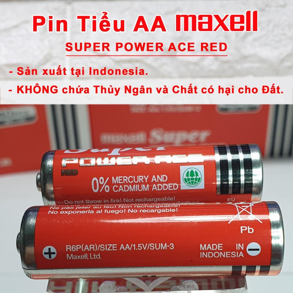 Combo 8 cục pin tiểu Maxell Super Power Ace Red size AA
