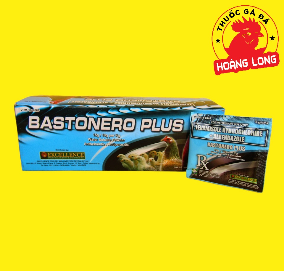COMBO 4 GÓI BASTONERO plus - xổ giun cho gà con dưới 4 tháng