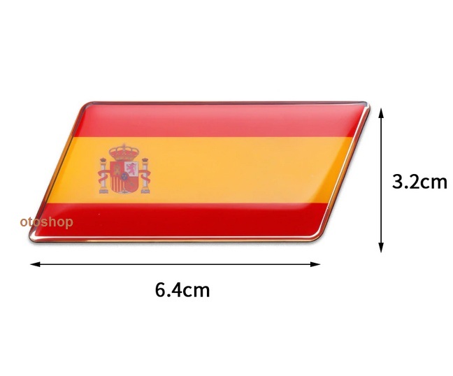 Tem nhôm logo dán xe hình lá cờ các nước
