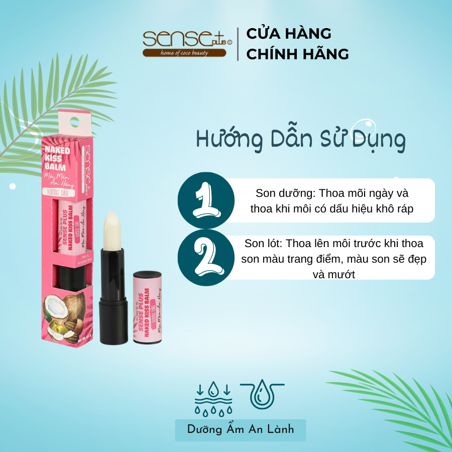 Son dưỡng môi tinh chất dừa hương dâu Sense Plus 3.5g