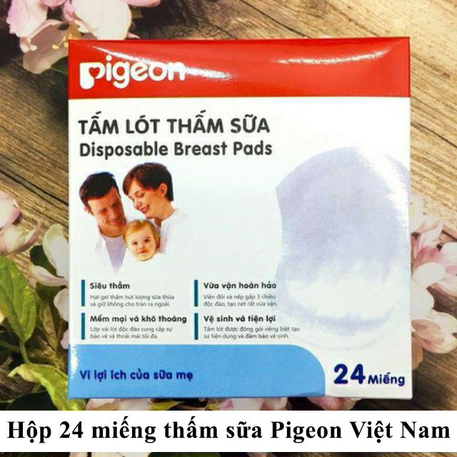 Tấm lót thấm sữa Pigeon, hộp 24 miếng