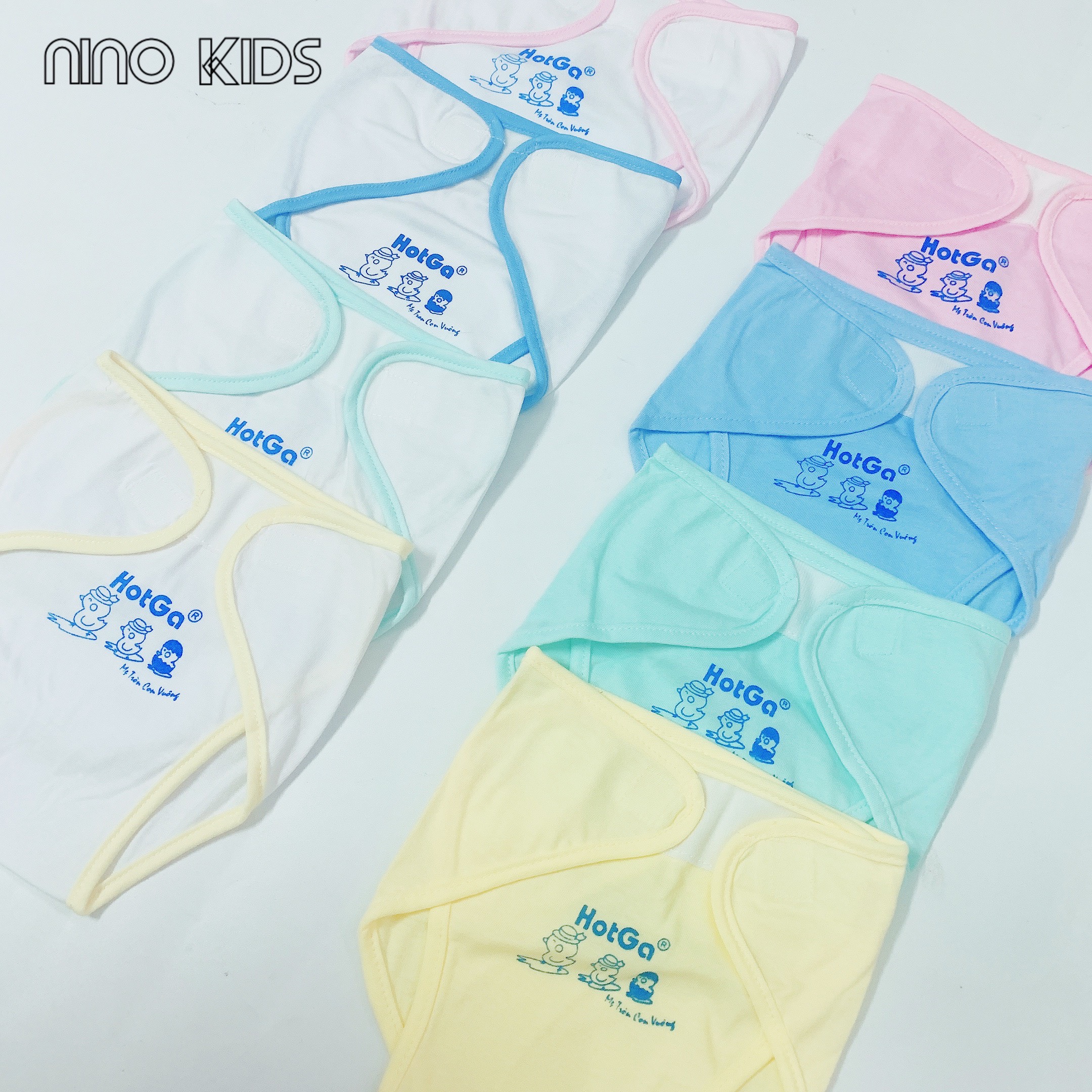 Combo 5 Tã Dán Vải Cho Bé Sơ Sinh Dán Cao Cấp Hotga (1 bịch 5 cái) Size 1/2/3/4