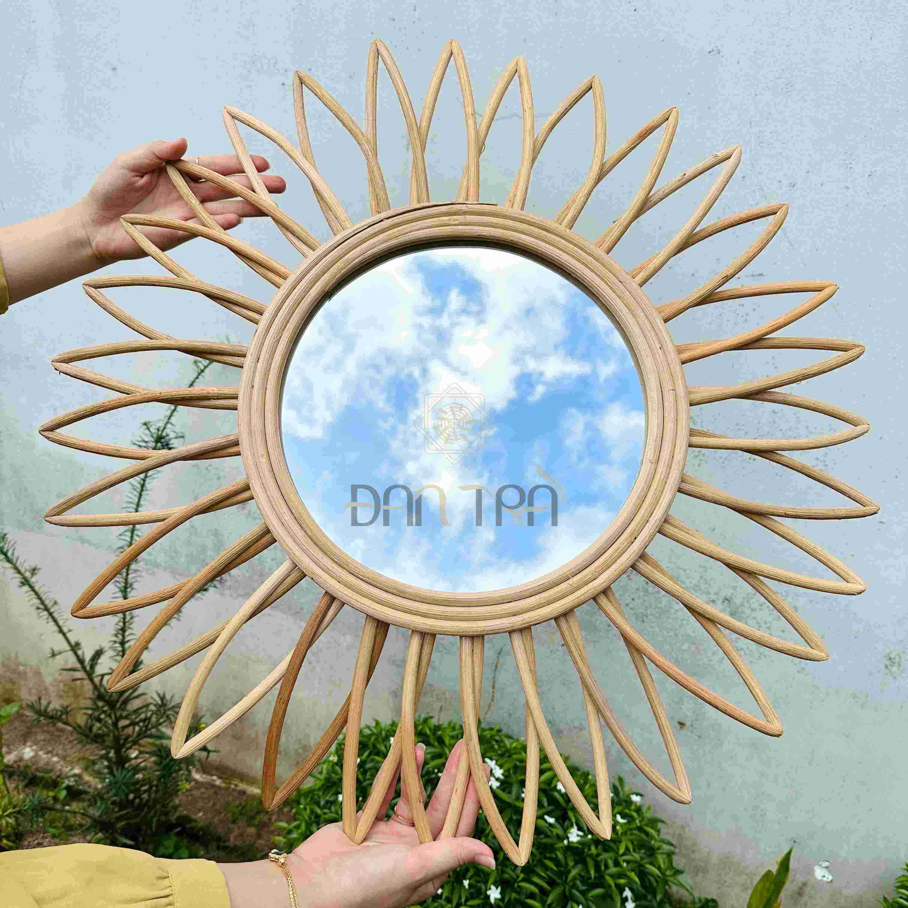 Gương Mây Cánh Hoa Đủ Mẫu ĐAN TRÀ - Decor Mây Tre Đan