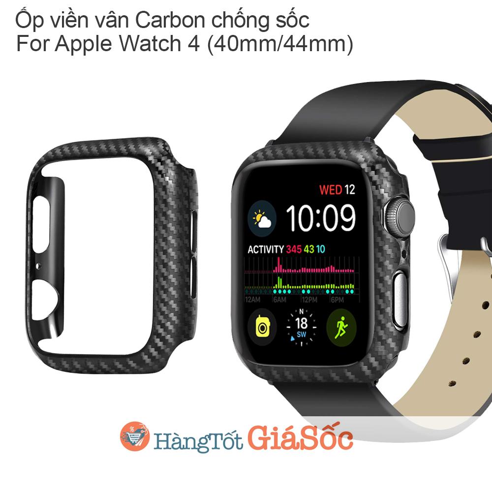 Ốp Viền Carbon Apple Watch Series 4 (Size 40mm | 44mm, Hangtotgiasoc)