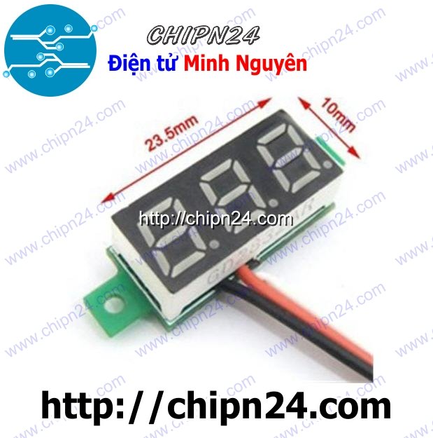 Đo điện áp dc 2 dây 4.5-30v led đỏ nhỏ 0.36 inch
