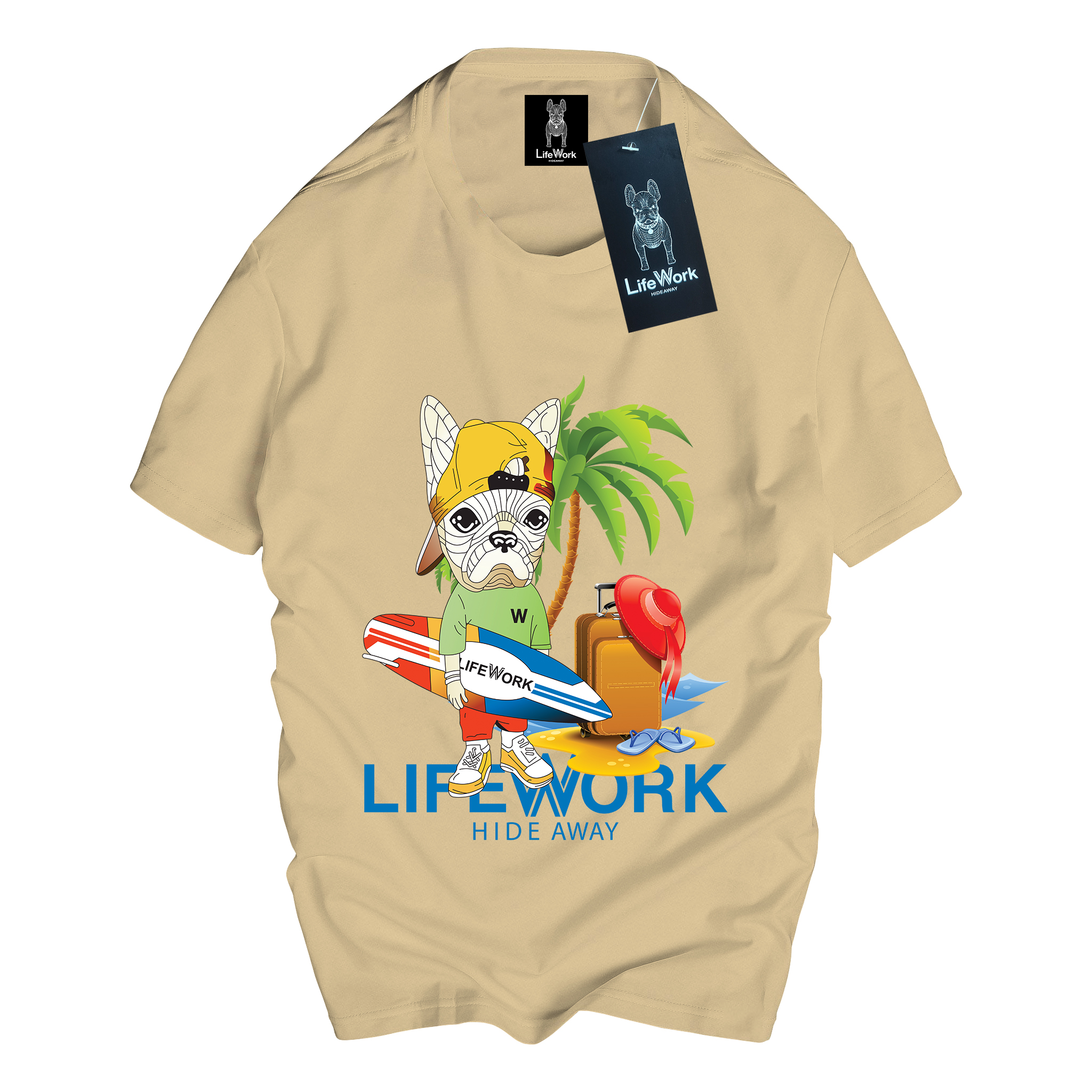 Áo Phông life work chính hãng Chất liệu Cotton 100% vải mềm mịn, thoáng mát life work 04