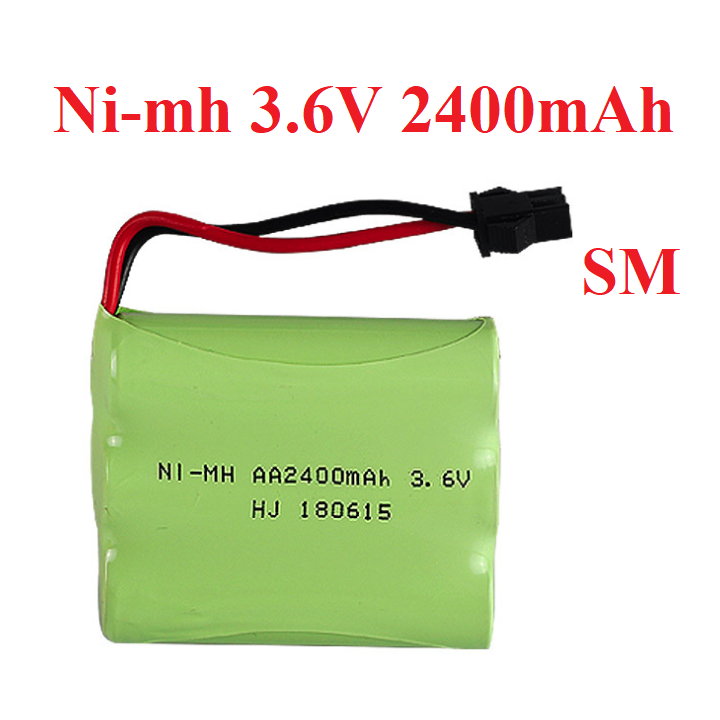 Pin sạc 3.6v dung lượng 1400mah / 2400 mah dùng cho xe ô tô điều khiển từ xa cổng nối SM