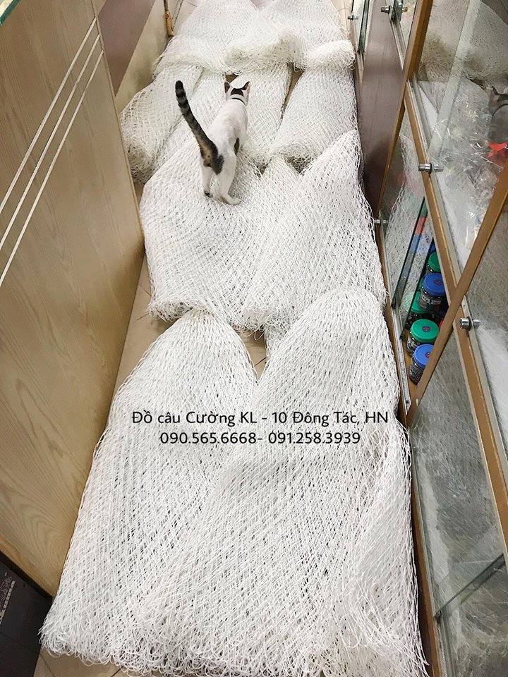 Lưới vợt dù trắng bọc keo đan sợi kép chắc chắn