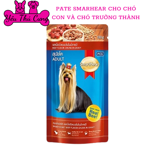 Pate cho chó pate smartheart gói 130g đủ vị-yêu thú cưng