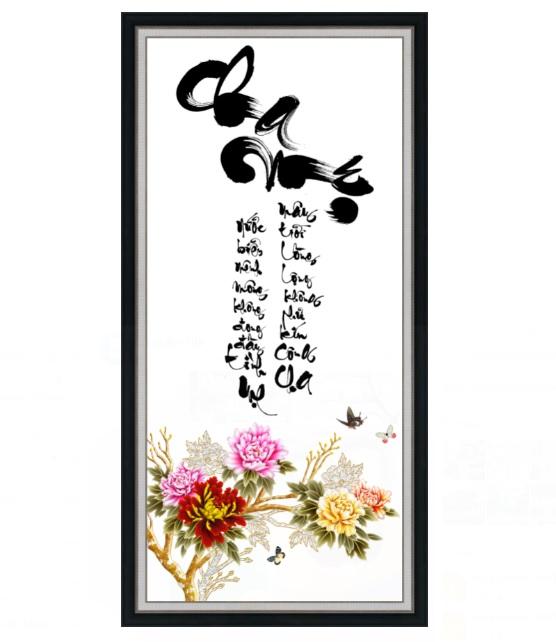 Tranh dán tường VTC Thư pháp Cha Mẹ Cha_Me_03