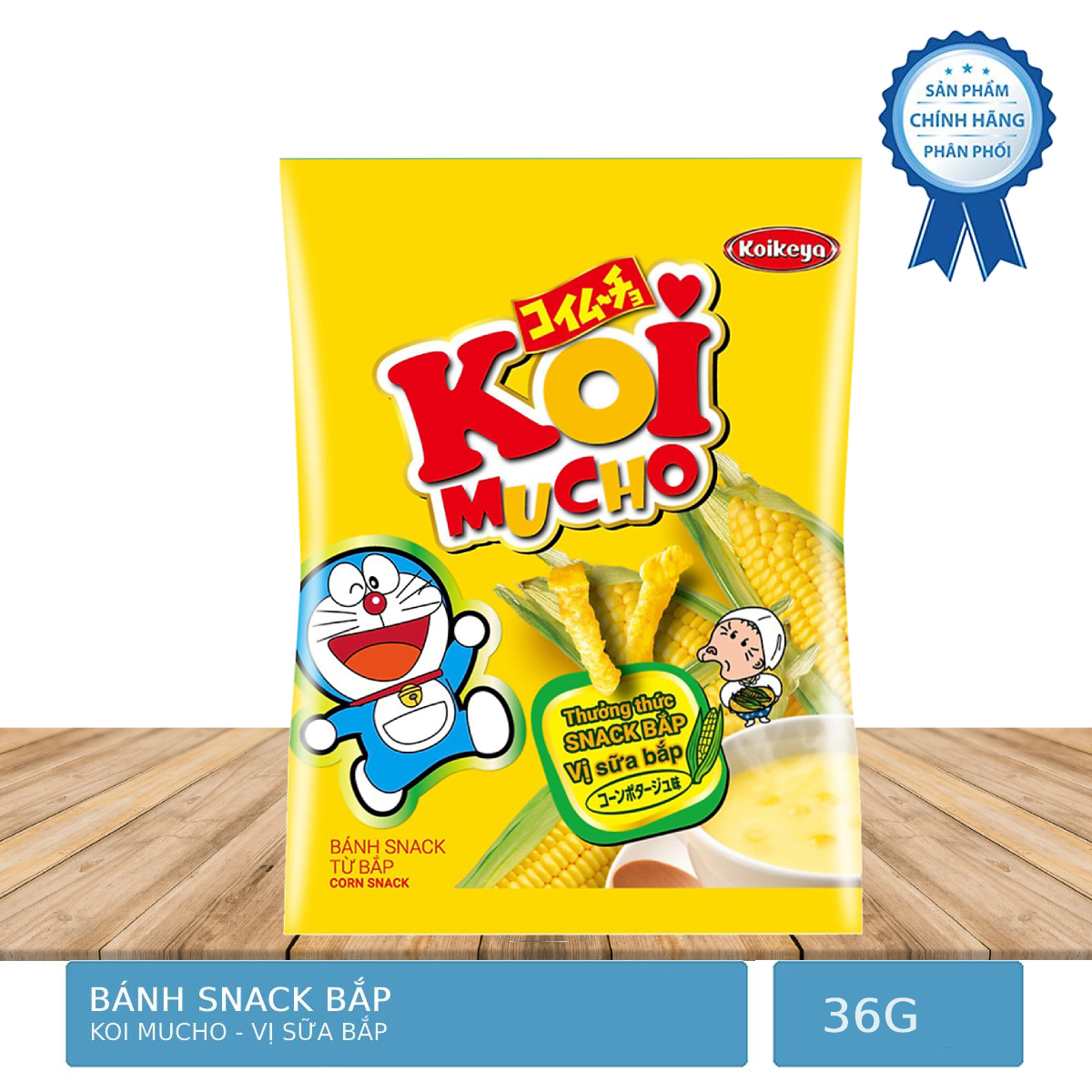 Bánh Snack Bắp KoiMucho Vị Sữa Bắp 36g/gói