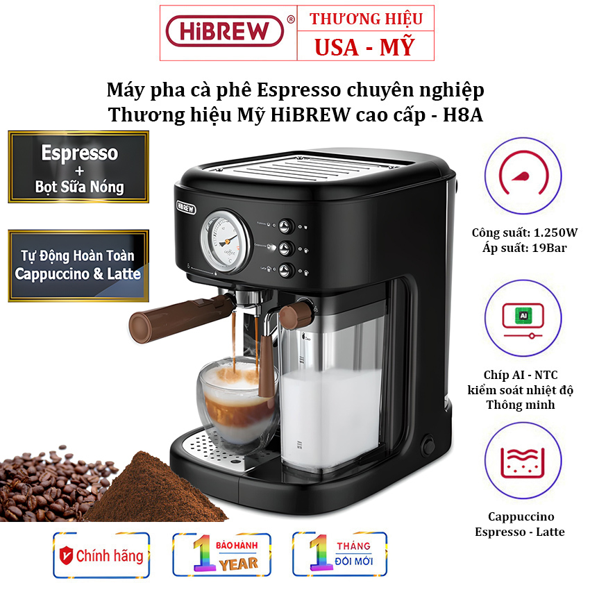 Authentic American brand high power 1250W professional hibrew h8a espresso coffee maker 30-40 Cup/day-imported