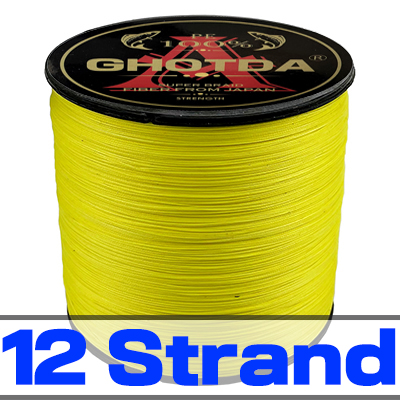 Ghotda 12 sợi dây câu 9 sợi dây pe bện 1000m 500m 300m 100m dây câu cá chép 20-120lb