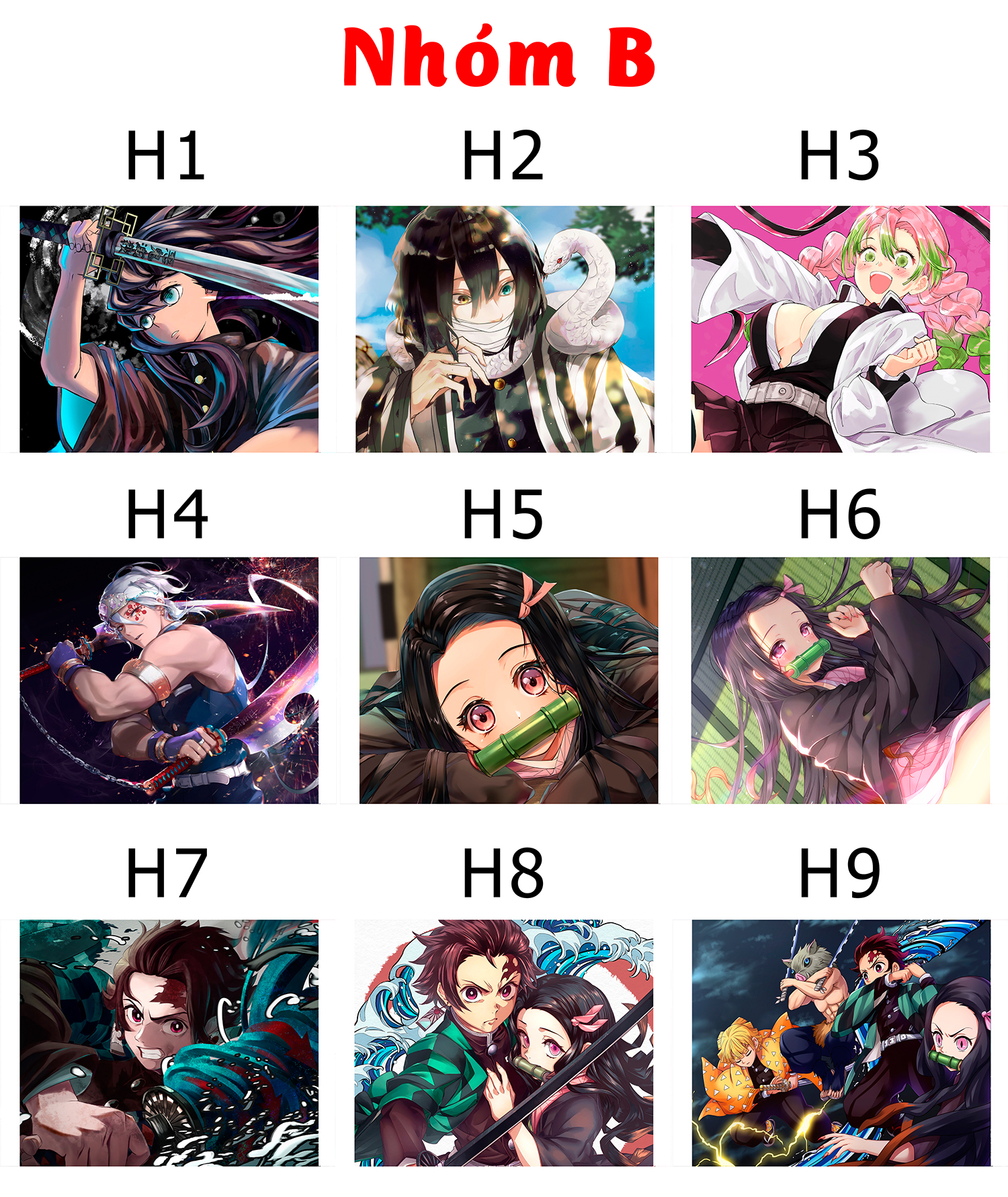 [HCM]Lót chuột anime Kimetsu no Yaiba - Size 24x20cm [ T69 Shop ]
