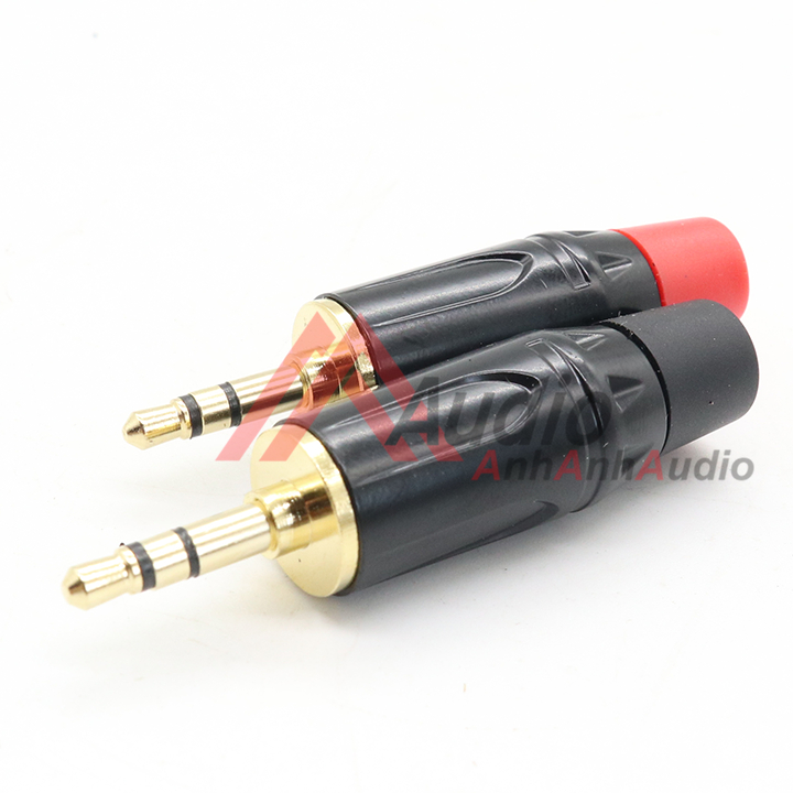 Jack 3.5 chân đồng đỏ đen giá 01 cái