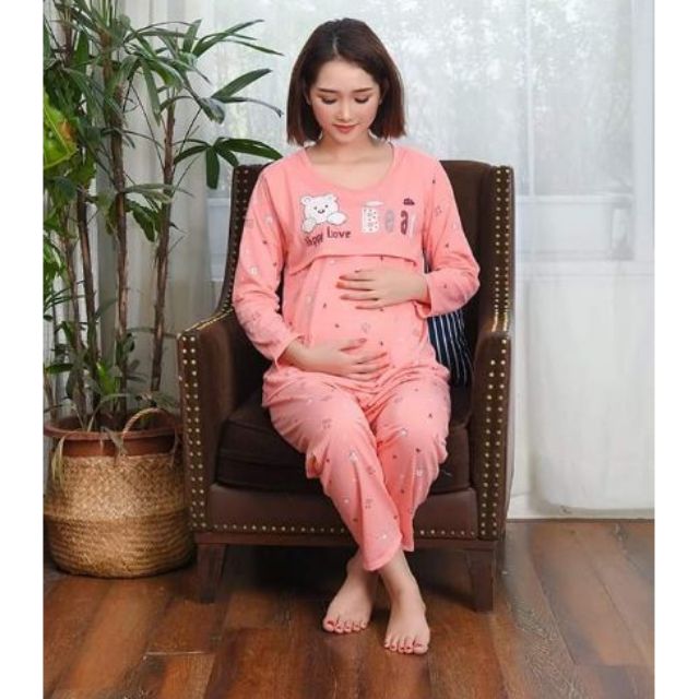 Bộ đồ bầu sau sinh thời trang mặc nhà