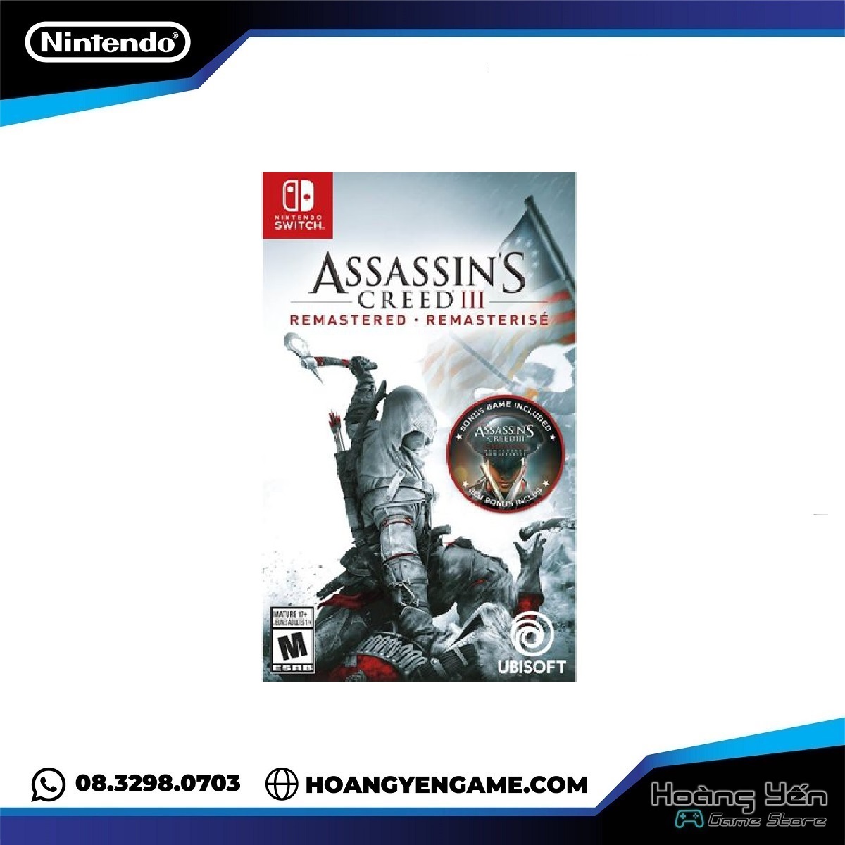 Thẻ game Assassin's Creed 3 Remastered ( US ) Nintendo Switch