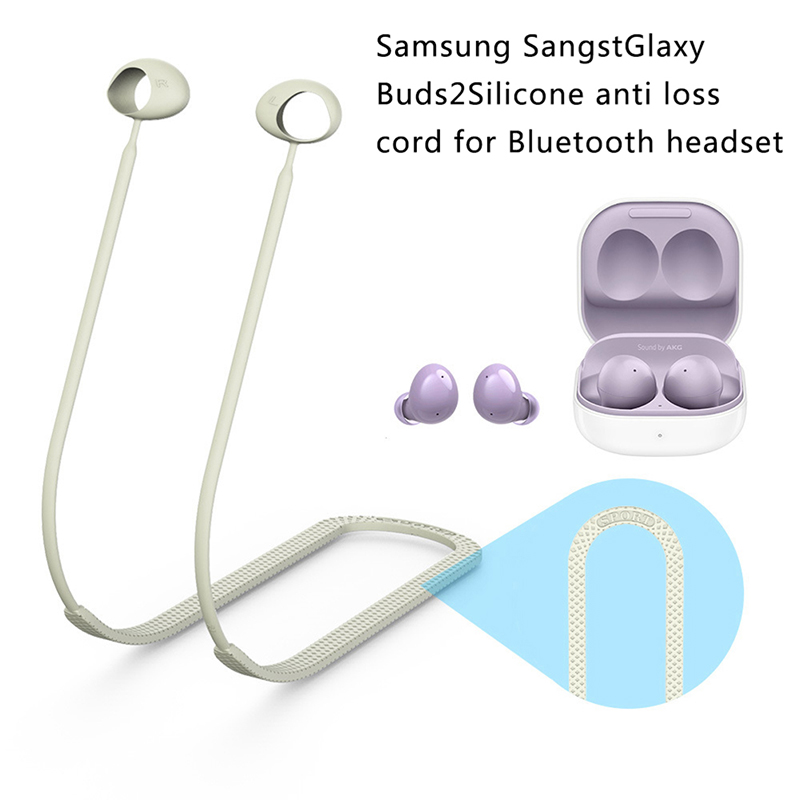 Huan Dây giữ tai nghe dây cáp tai nghe dây đeo cổ tai nghe silicon dây chống mất cho Samsung Galaxy Buds 2 dây đeo tai nghe không dây