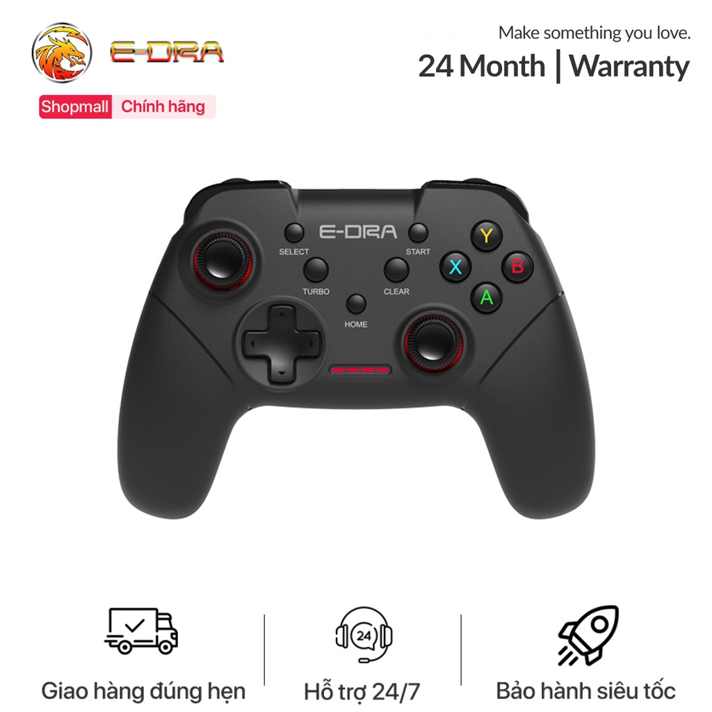 Tay cầm chơi game không dây E-dra EGP7602 Chơi Game Fifa Online 4