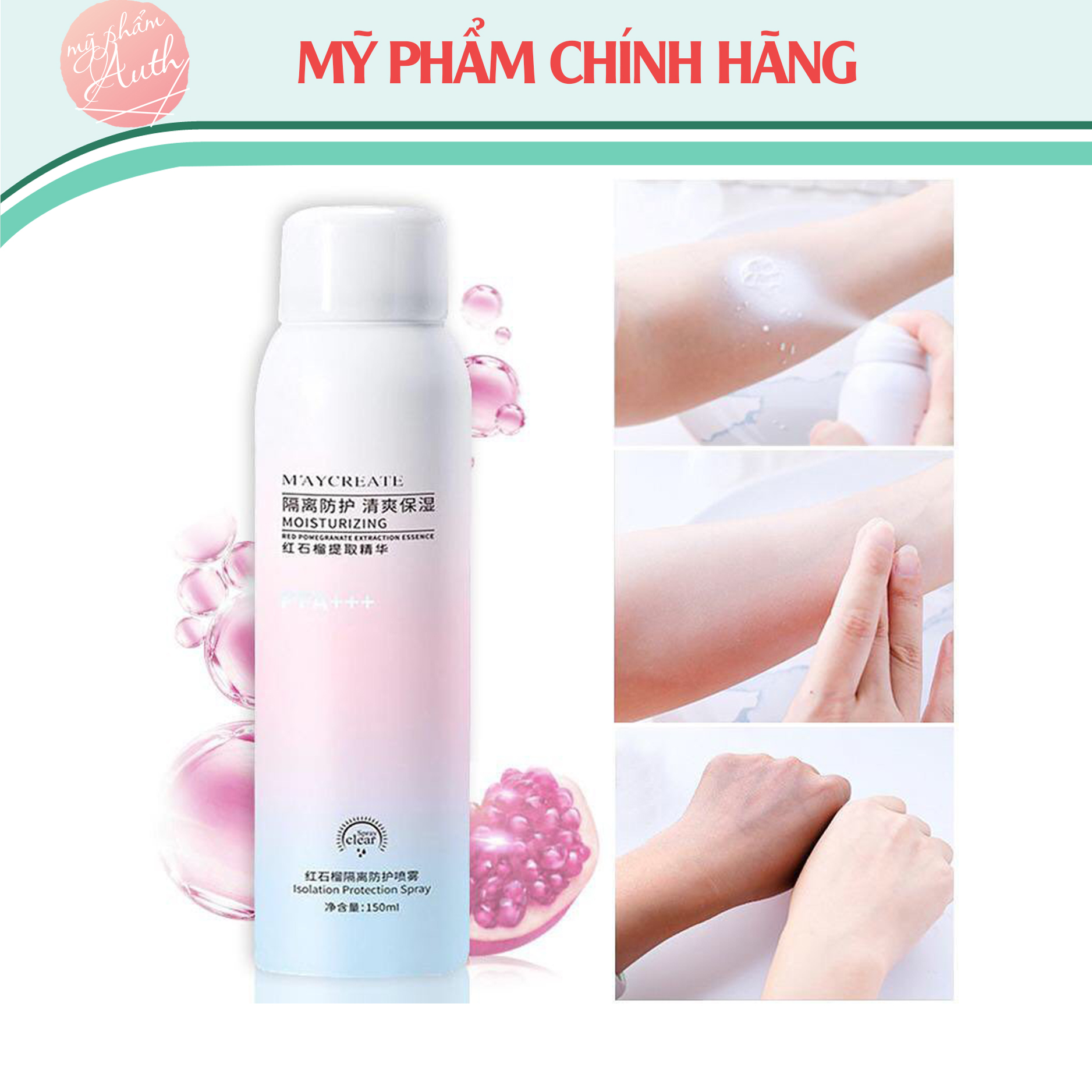 HCMXịt Chống Nắng Trắng Da xịt chống nắng trắng da tức thì dưỡng ẩm da