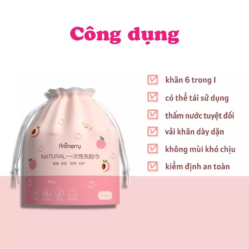 Combo 2 Khăn Mặt Lau Khô Dùng Một Lần Animerry