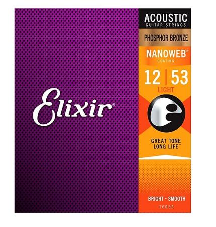 (HCM) Bộ Dây Đàn Guitar Acoustic Elixir 16052 bộ 6 dây Loại Customer Light Thiết Kế bằng Công Nghệ Hiện đại Chống Ăn Mòn  Độ Bền Rất Cao