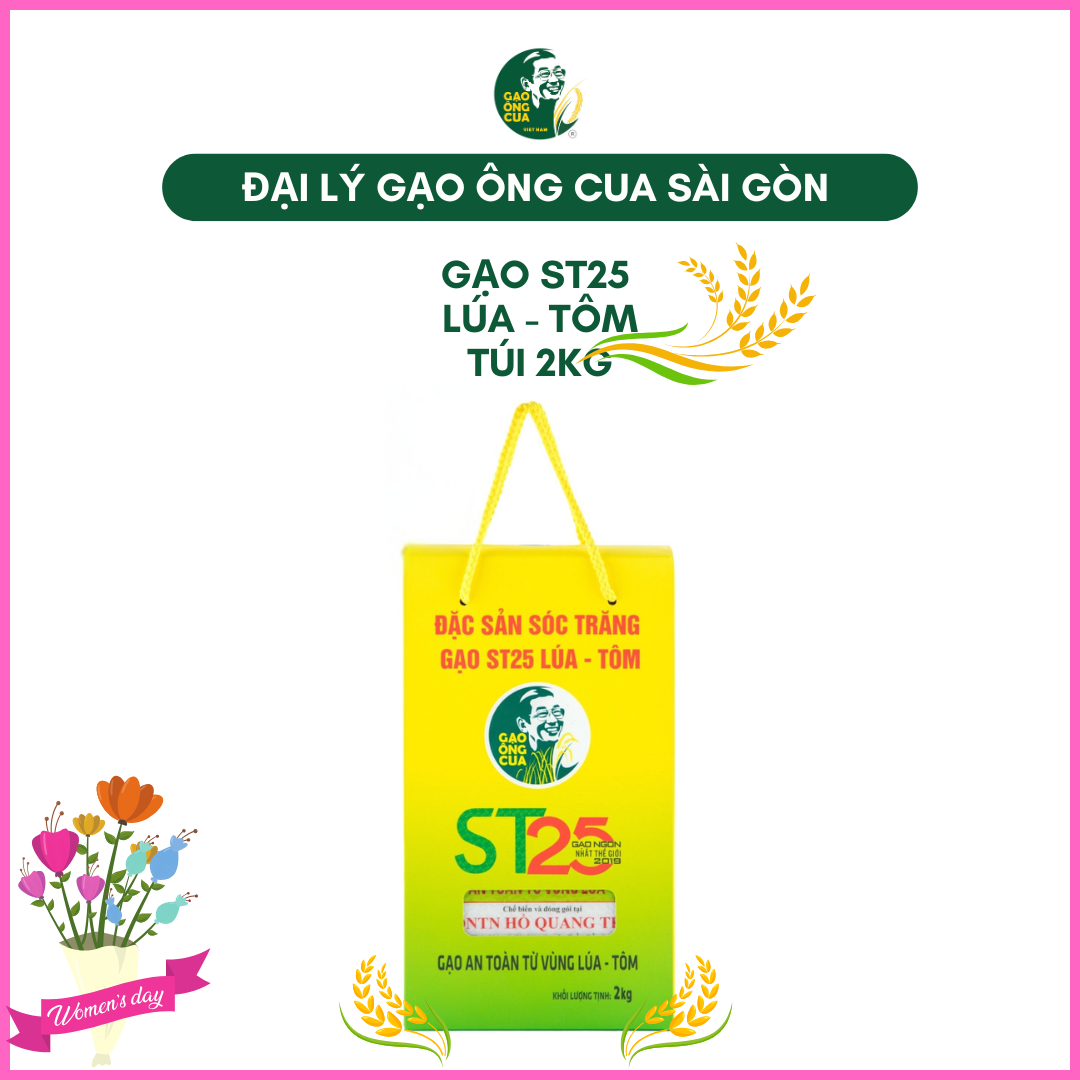 Ong Cua Rice St25 Shrimp Rice_2Kg Box (Vacuum Sealed)