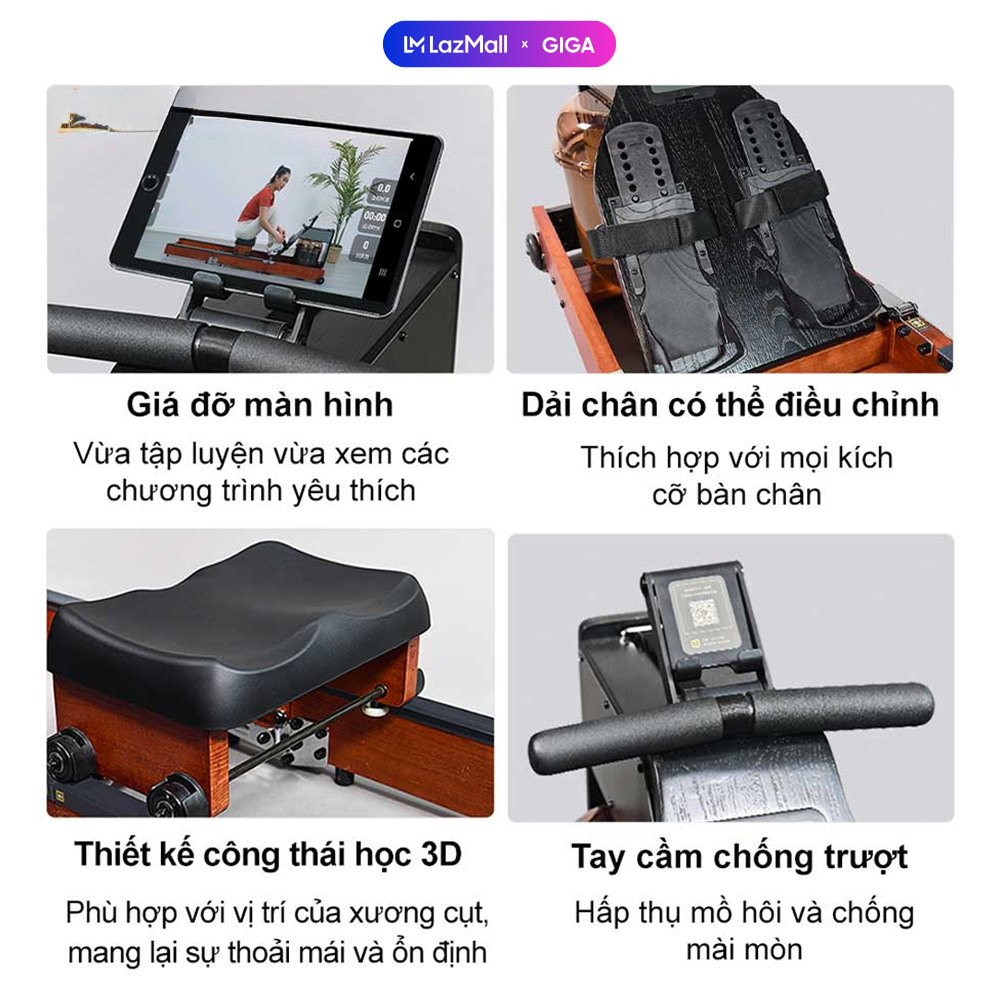 [ Hỏa tốc HN - HCM ]  Máy chèo thuyền gấp gọn KingSmith WR1F