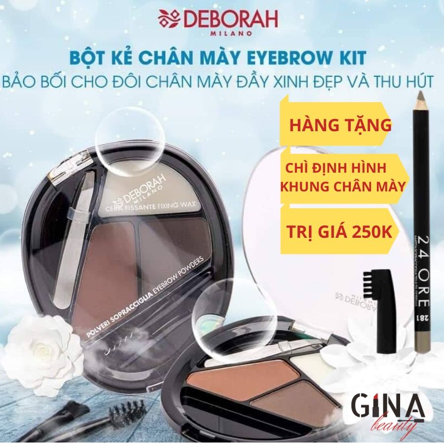 [CHÍNH HÃNG][TẶNG CHÌ ĐỊNH HÌNH CHÂN MÀY TRỊ GIÁ 250K] Bộ Kẻ Chân Mày Deborah Eyebrow Kit 02