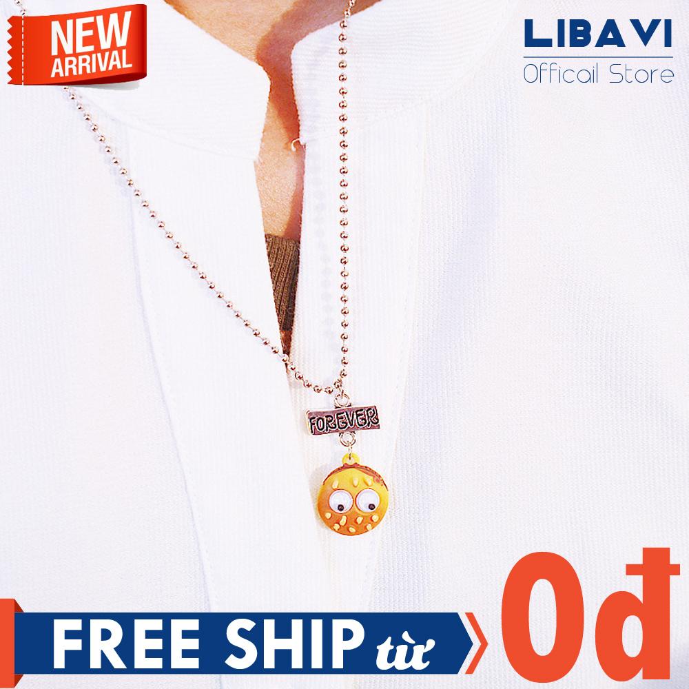 Dây Chuyền Nữ DC01, Dây Chuyền Kim Loại Dạng Dây Xích Bi Nhỏ, Phối Mặt Họa Tiết Thức Ăn Nhanh Siêu Cute