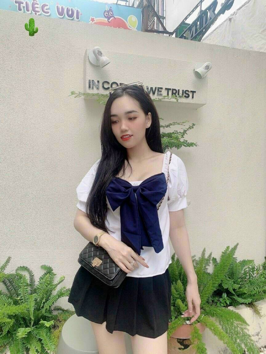 Áo Tiểu Thư Đính Nơ