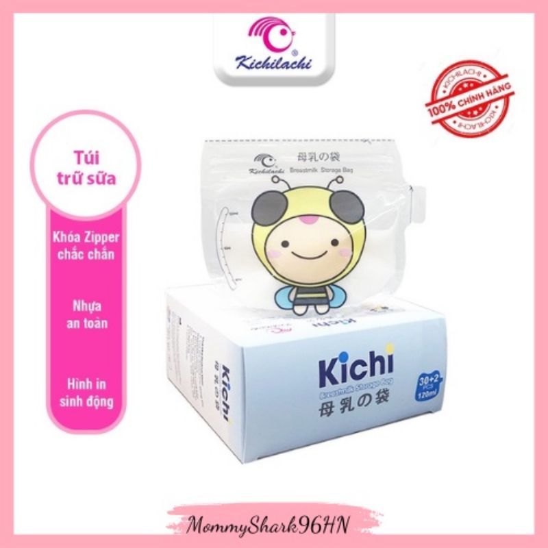 Túi trữ sữa Kichilachi 200ml - hộp 32 túi