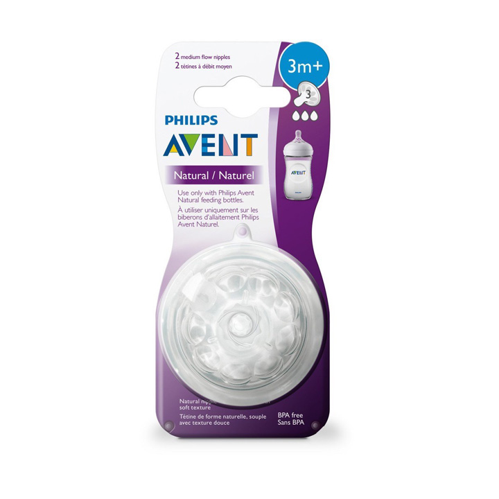 Núm ti Philips Avent Natural cổ rộng đủ số