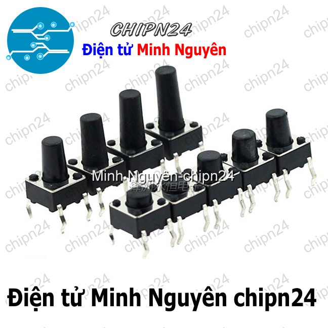[10 cái] (F62) Nút nhấn 4 chân 6x6x15mm DIP - HH005504
