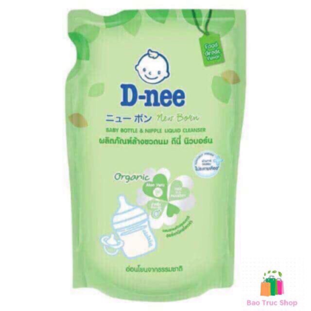 [HCM][Mẫu mới] Nước rửa bình sữa Dnee Organic túi 600ml