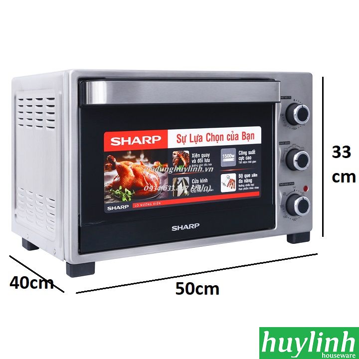 Lò nướng đối lưu Sharp EO-A323RCSV-ST [5 chức năng] - 32 lít [A324RCSV - 12 chức năng] [A323 - A324]